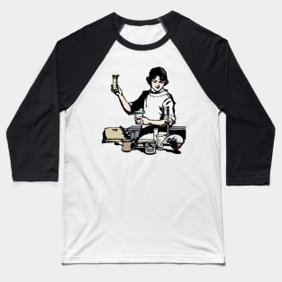 Female Scientist Lady Baseball T-Shirt